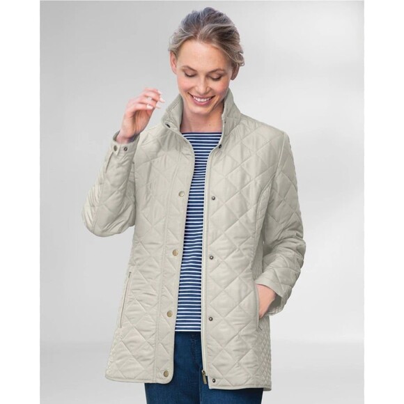 Appleseed’s Jacket Women’s PM Gray Berkshire Quilted  Lightweight NWOT Size PM - Picture 2 of 12